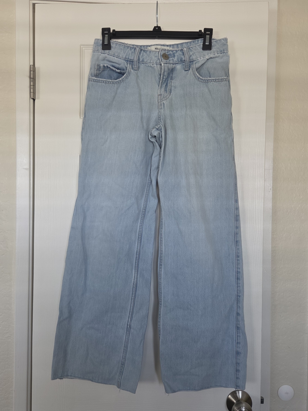 Hollister Light Wash Wide-Leg Jeans